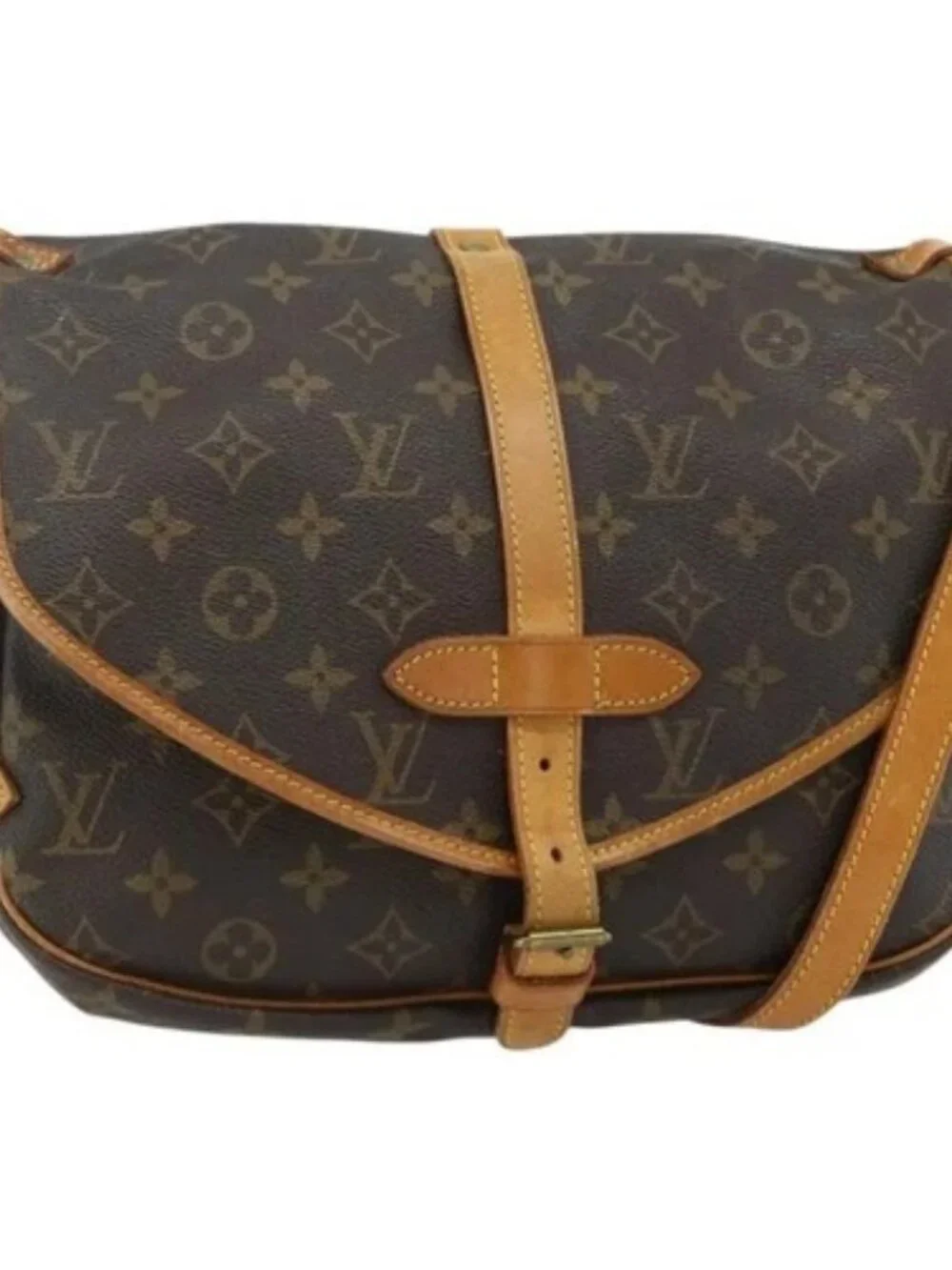 LOUIS VUITTON Monogram Saumur 30 Shoulder Bag M42256 LV Auth 176021A